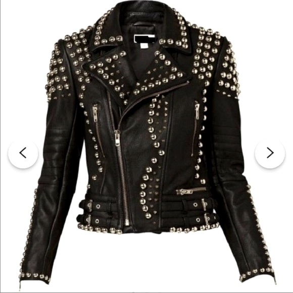 Dolls Kill Jackets & Blazers - NWOT STUDDED VEGAN LEATHER JACKET